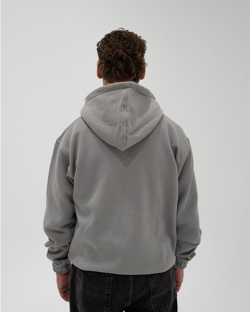 GREY ZIP - HOODIE